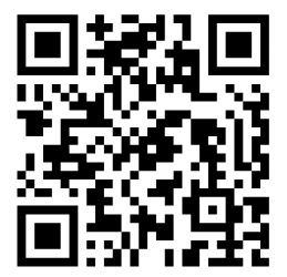 رمز QR أبيض وأسود يتكون من مربعات على خلفية بيضاء، مصمم للمسح الضوئي باستخدام جهاز رقمي.