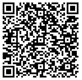 رمز QR أبيض وأسود بنمط شبكي مربع على خلفية بيضاء.