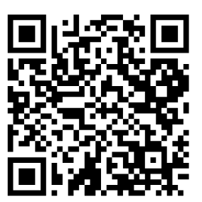 Black and white QR code with a square grid pattern on a white background.