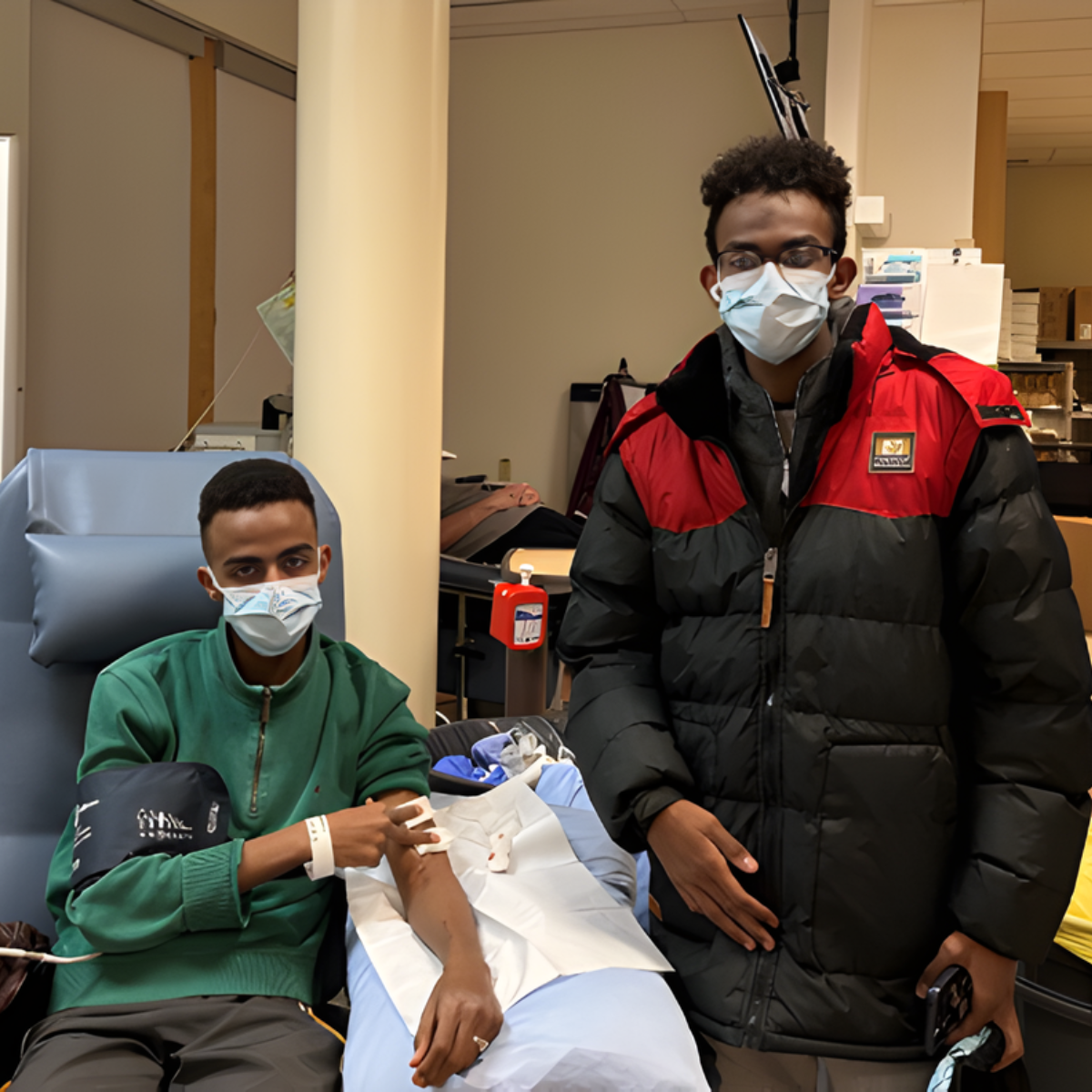 Xubno ka tirsan qoyska Idris oo daryeel lagu siinayo WRHN .